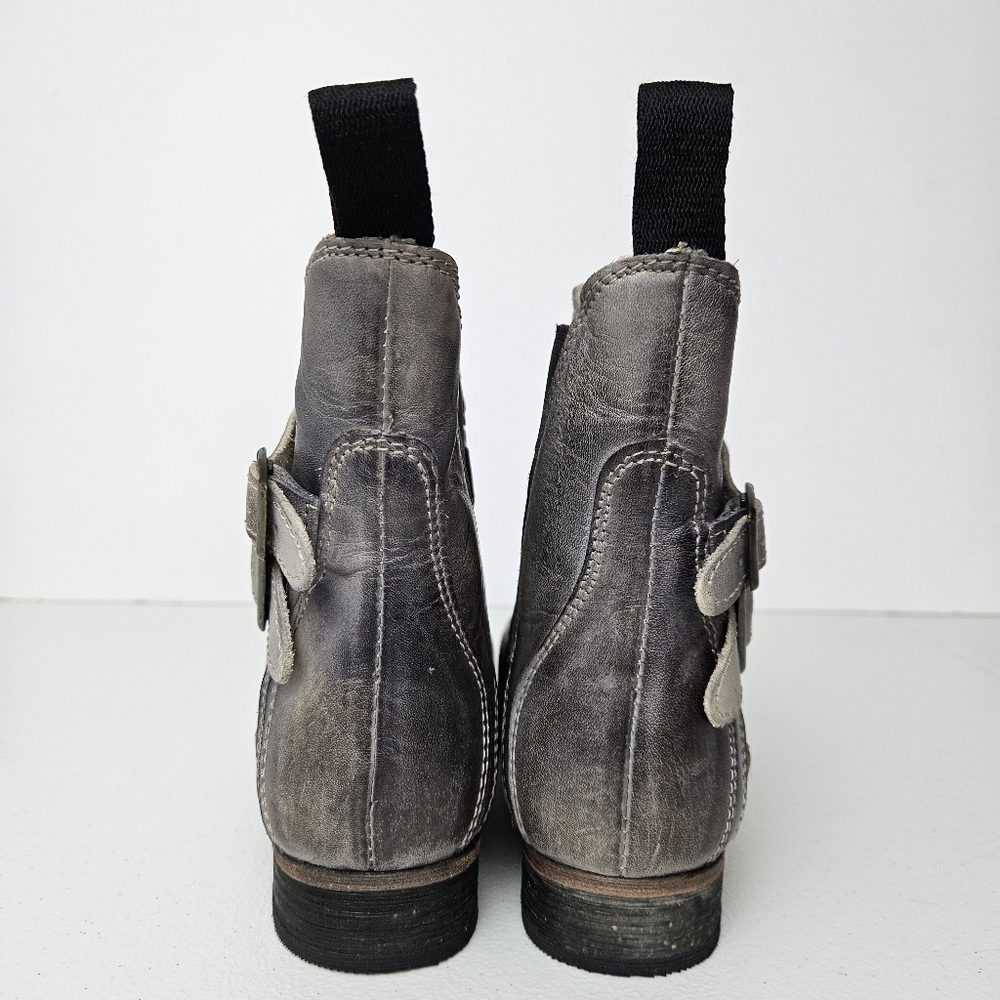Bed Stu Ravine Booties Grey Rustic Natural Leather 6.5 - Picture 11 of 12
